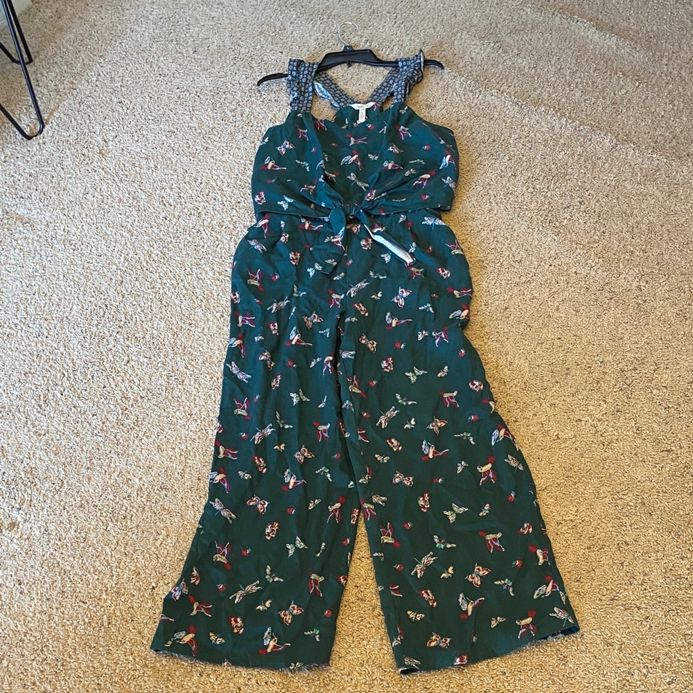 Matilda Jane Dark Green Floral Jumpsuit